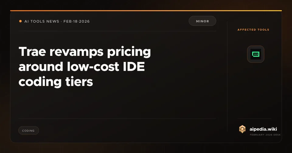 Trae revamps pricing around low-cost IDE coding tiers