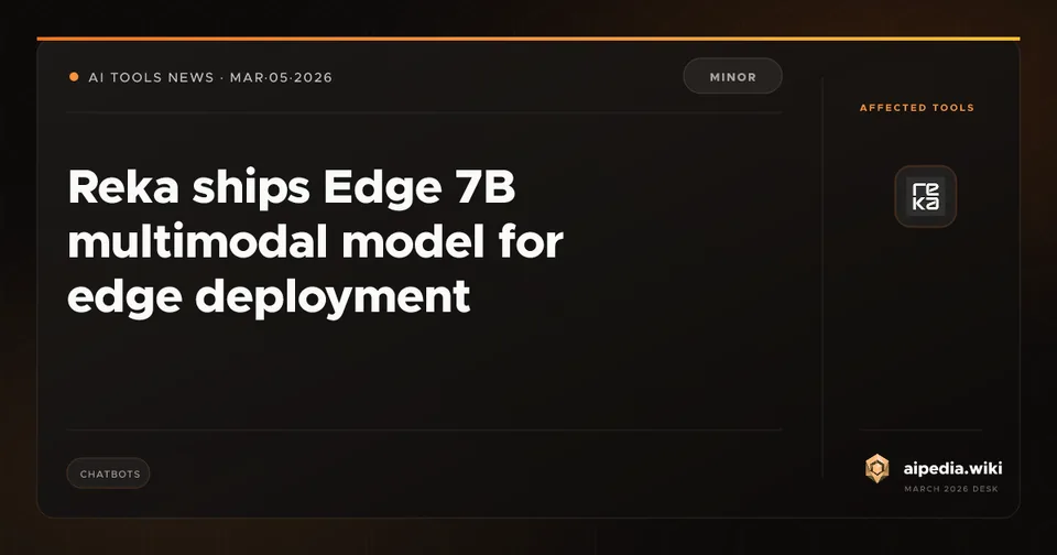 Reka ships Edge 7B multimodal model for edge deployment