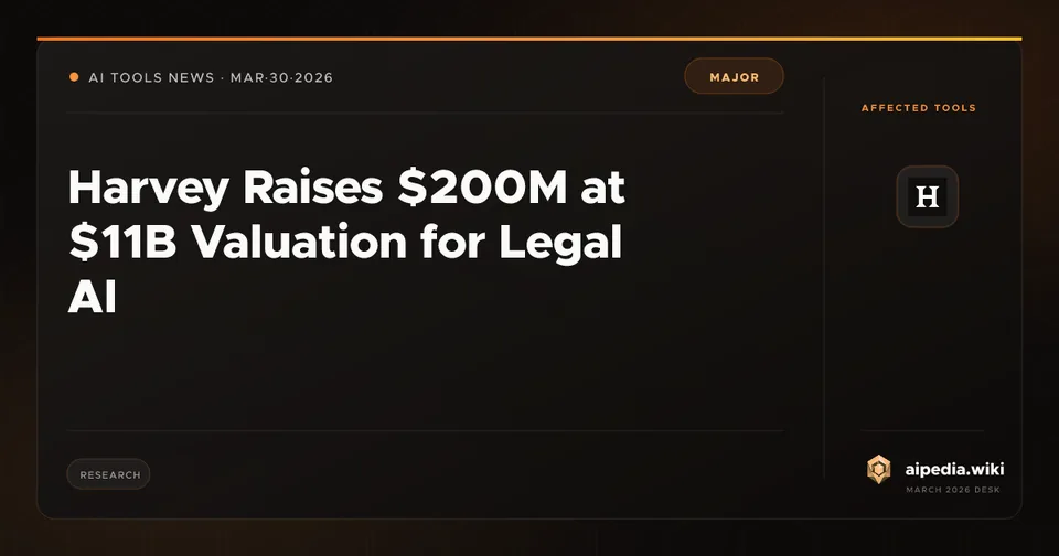 Harvey Raises $200M at $11B Valuation for Legal AI