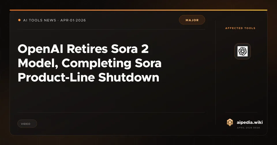 OpenAI Retires Sora 2 Model, Completing Sora Product-Line Shutdown