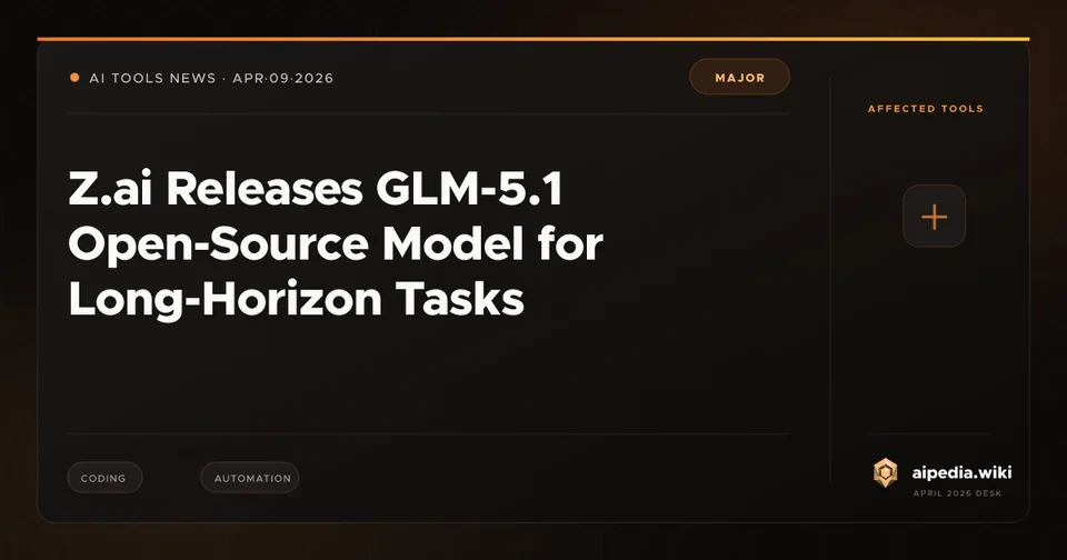 Z.ai Releases GLM-5.1 Open-Source Model for Long-Horizon Tasks