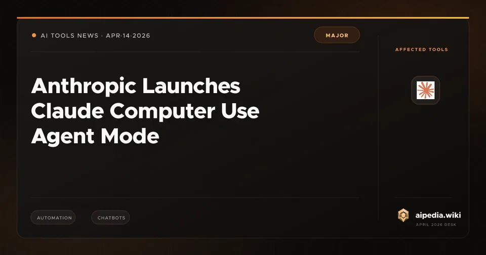 Anthropic Launches Claude Computer Use Agent Mode