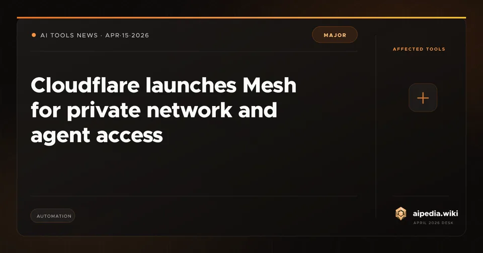 Cloudflare launches Mesh for private network and agent access