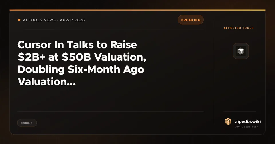 Cursor In Talks to Raise $2B+ at $50B Valuation, Doubling Six-Month Ago Valuation