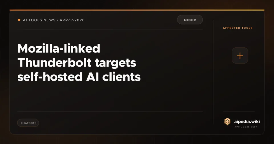 Mozilla-linked Thunderbolt targets self-hosted AI clients