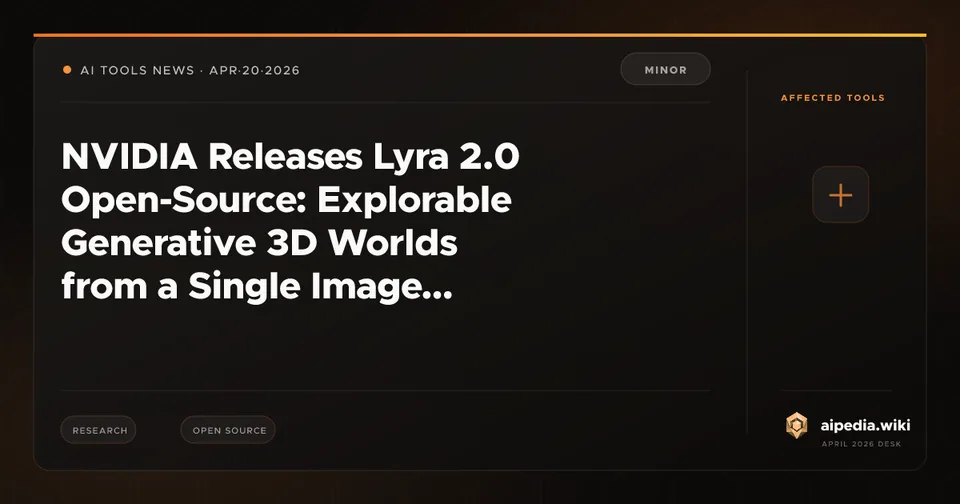 NVIDIA Releases Lyra 2.0 Open-Source: Explorable Generative 3D Worlds from a Single Image