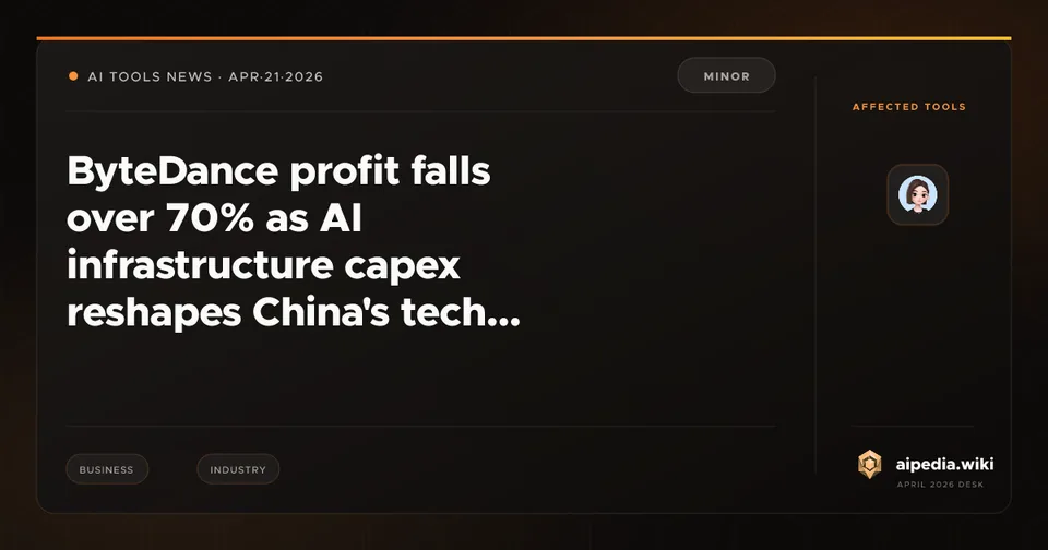 ByteDance profit falls over 70% as AI infrastructure capex reshapes China's tech economics