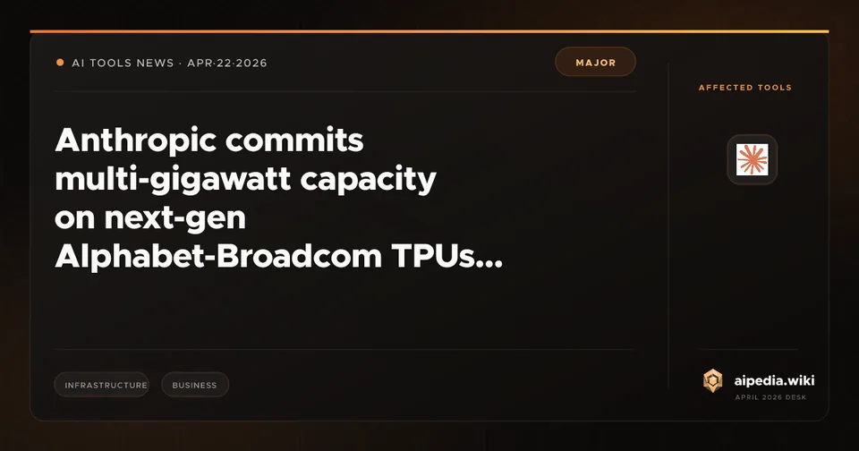 Anthropic commits multi-gigawatt capacity on next-gen Alphabet-Broadcom TPUs starting 2027