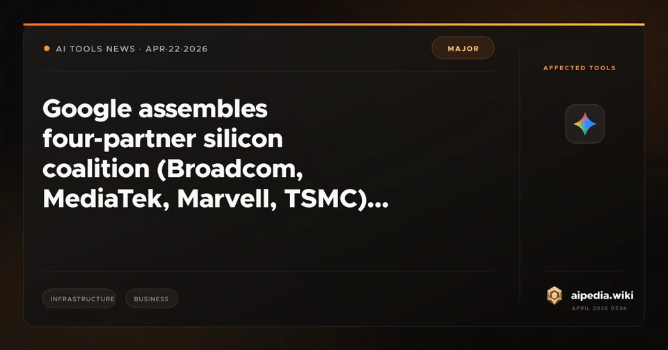 Google assembles four-partner silicon coalition (Broadcom, MediaTek, Marvell, TSMC) to challenge Nvidia on inference