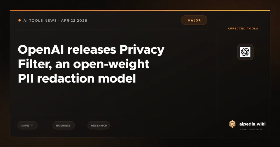 OpenAI releases Privacy Filter, an open-weight PII redaction model