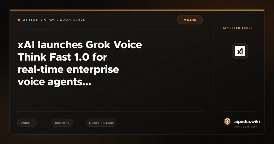 xAI launches Grok Voice Think Fast 1.0 for real-time enterprise voice agents