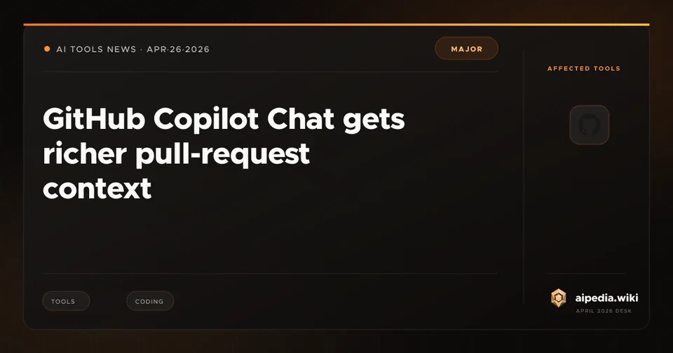 GitHub Copilot Chat gets richer pull-request context