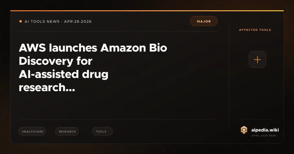AWS launches Amazon Bio Discovery for AI-assisted drug research