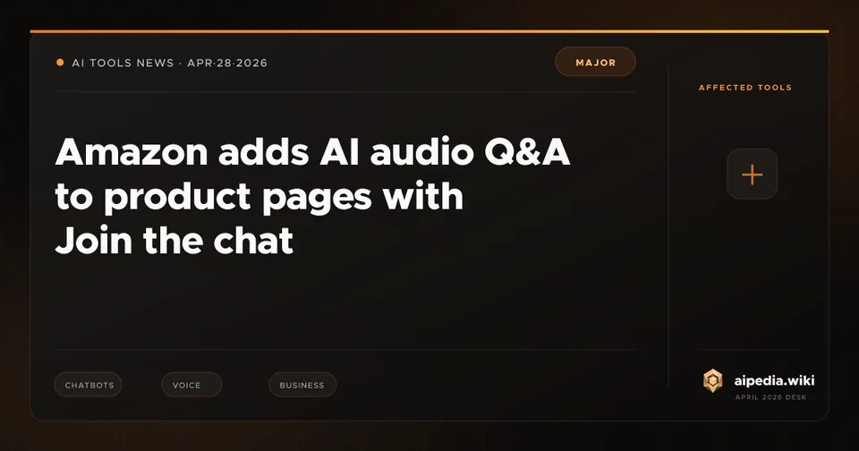 Amazon adds AI audio Q&A to product pages with Join the chat