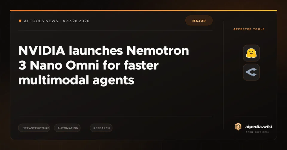 NVIDIA launches Nemotron 3 Nano Omni for faster multimodal agents