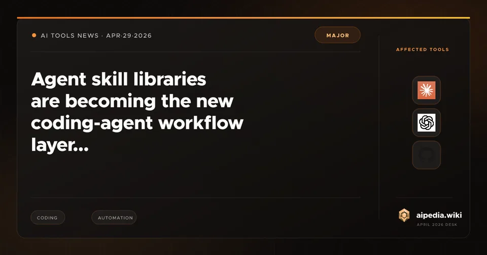 Agent skill libraries are becoming the new coding-agent workflow layer
