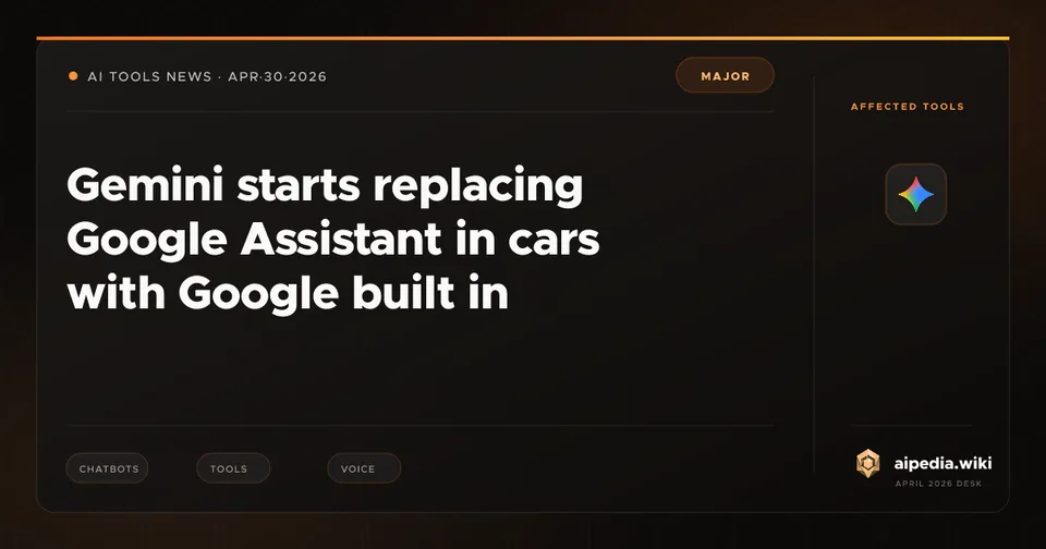 Gemini starts replacing Google Assistant in cars with Google built in