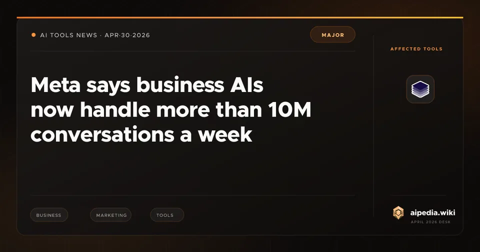 Meta says business AIs now handle more than 10M conversations a week