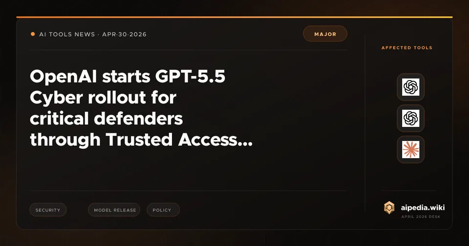OpenAI starts GPT-5.5 Cyber rollout for critical defenders through Trusted Access