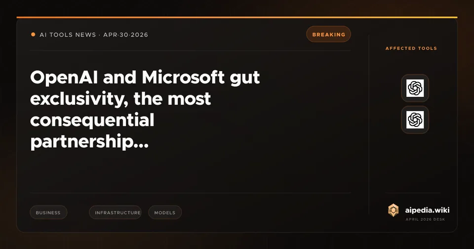 OpenAI and Microsoft gut exclusivity, the most consequential partnership restructuring in AI