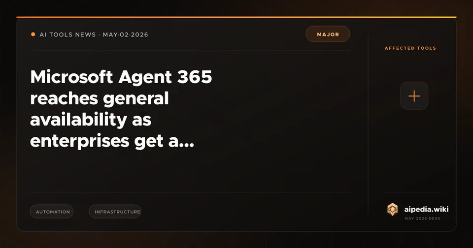 Microsoft Agent 365 reaches general availability as enterprises get a control plane for AI agents