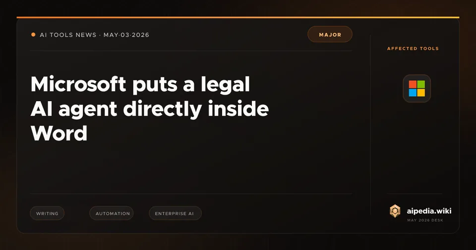 Microsoft puts a legal AI agent directly inside Word