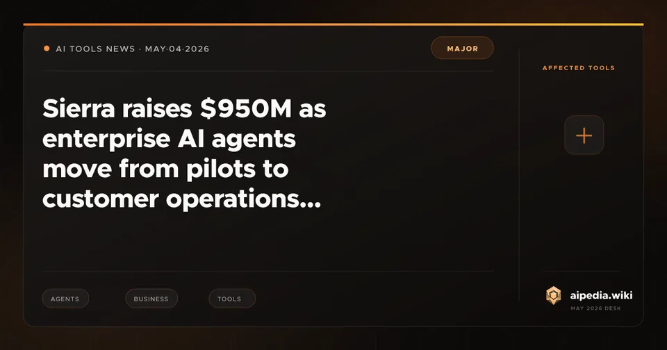 Sierra raises $950M as enterprise AI agents move from pilots to customer operations