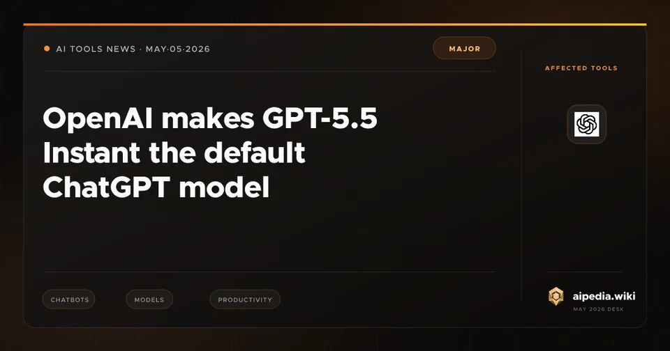 OpenAI makes GPT-5.5 Instant the default ChatGPT model