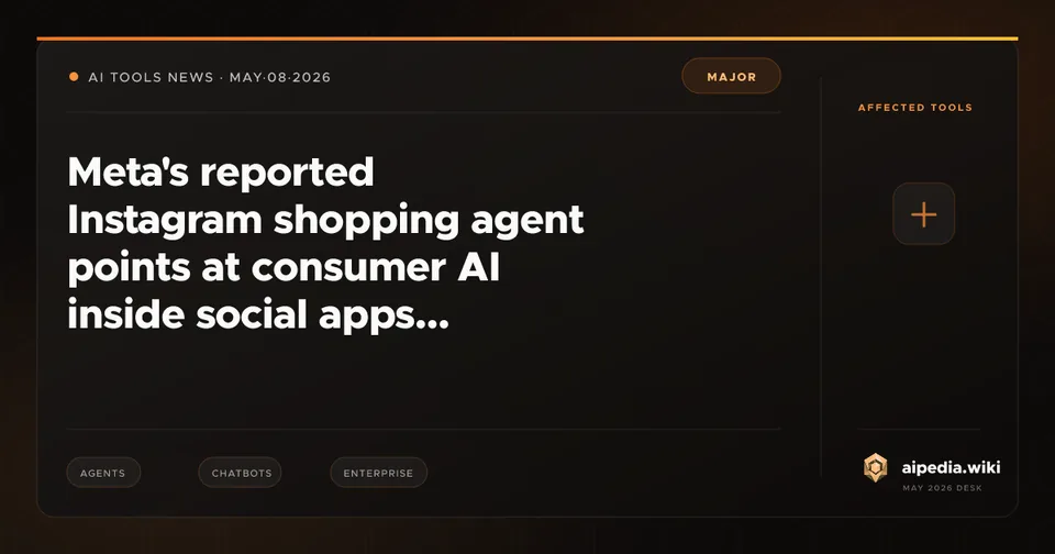 Meta's reported Instagram shopping agent points at consumer AI inside social apps