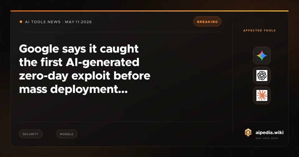 Google says it caught the first AI-generated zero-day exploit before mass deployment