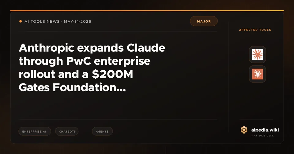 Anthropic expands Claude through PwC enterprise rollout and a $200M Gates Foundation partnership