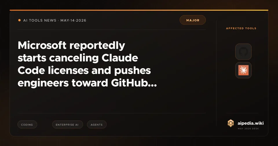 Microsoft reportedly starts canceling Claude Code licenses and pushes engineers toward GitHub Copilot CLI