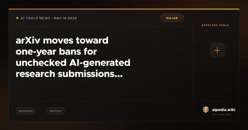 arXiv moves toward one-year bans for unchecked AI-generated research submissions