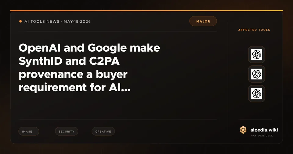 OpenAI and Google make SynthID and C2PA provenance a buyer requirement for AI images