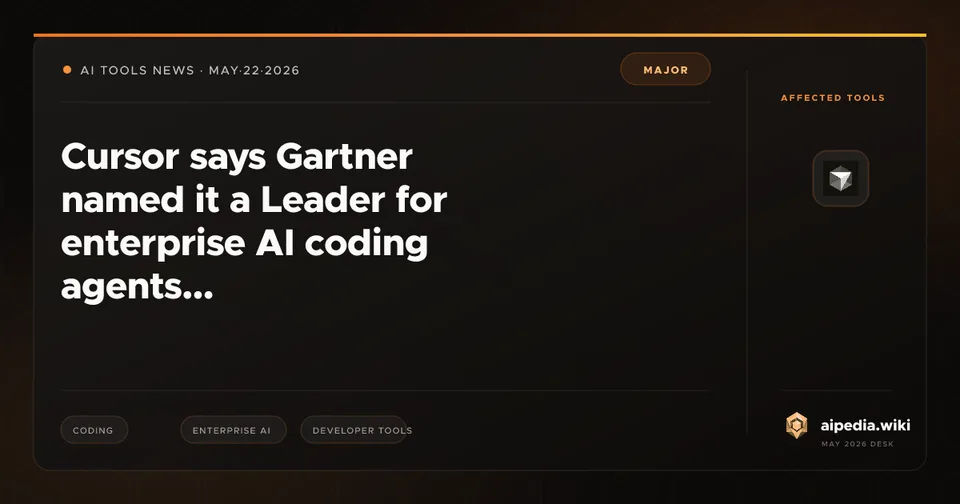 Cursor says Gartner named it a Leader for enterprise AI coding agents