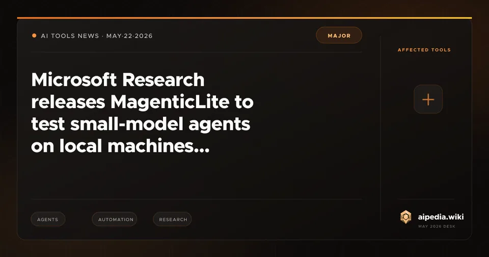 Microsoft Research releases MagenticLite to test small-model agents on local machines