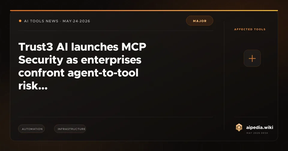 Trust3 AI launches MCP Security as enterprises confront agent-to-tool risk