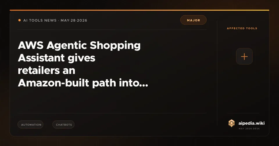 AWS Agentic Shopping Assistant gives retailers an Amazon-built path into branded AI commerce