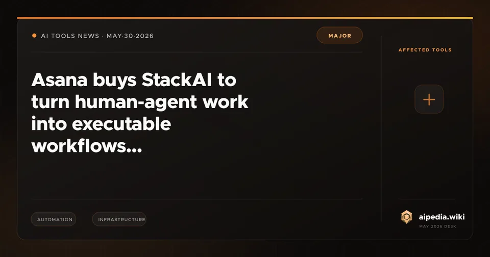 Asana buys StackAI to turn human-agent work into executable workflows