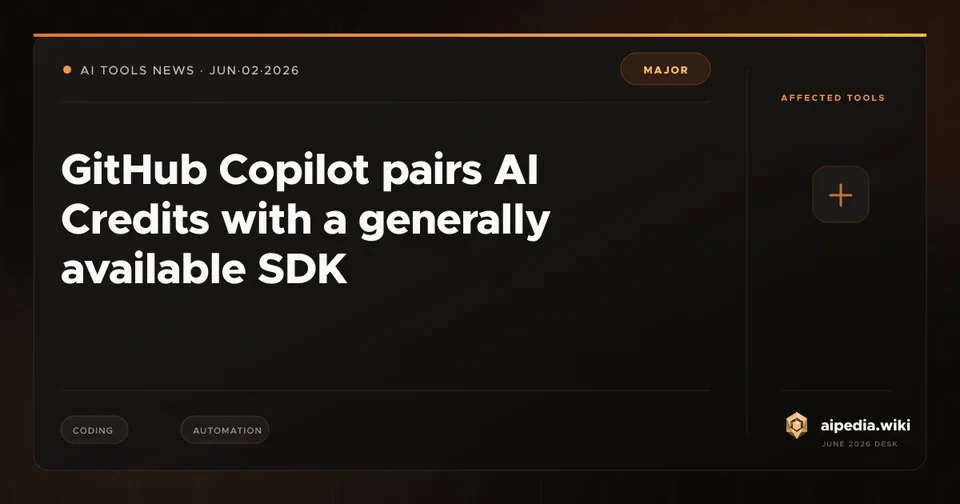 GitHub Copilot pairs AI Credits with a generally available SDK