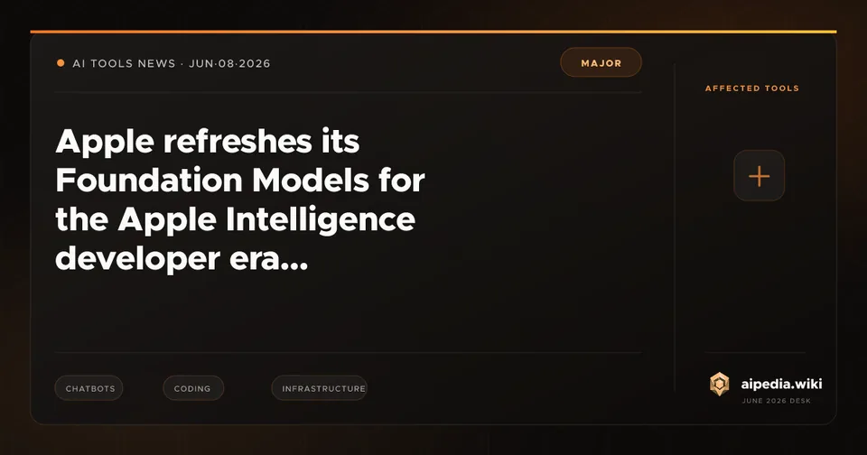 Apple refreshes its Foundation Models for the Apple Intelligence developer era