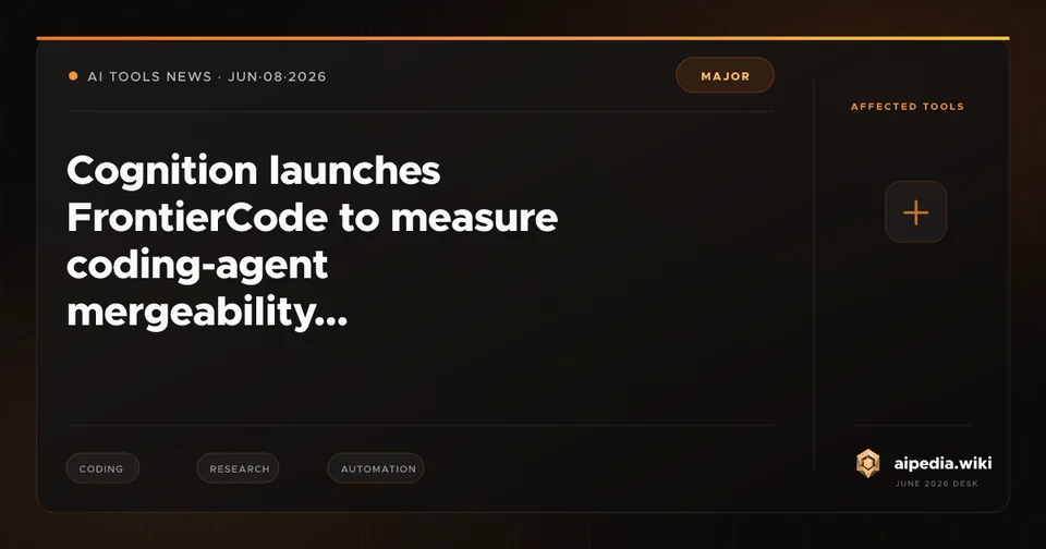 Cognition launches FrontierCode to measure coding-agent mergeability