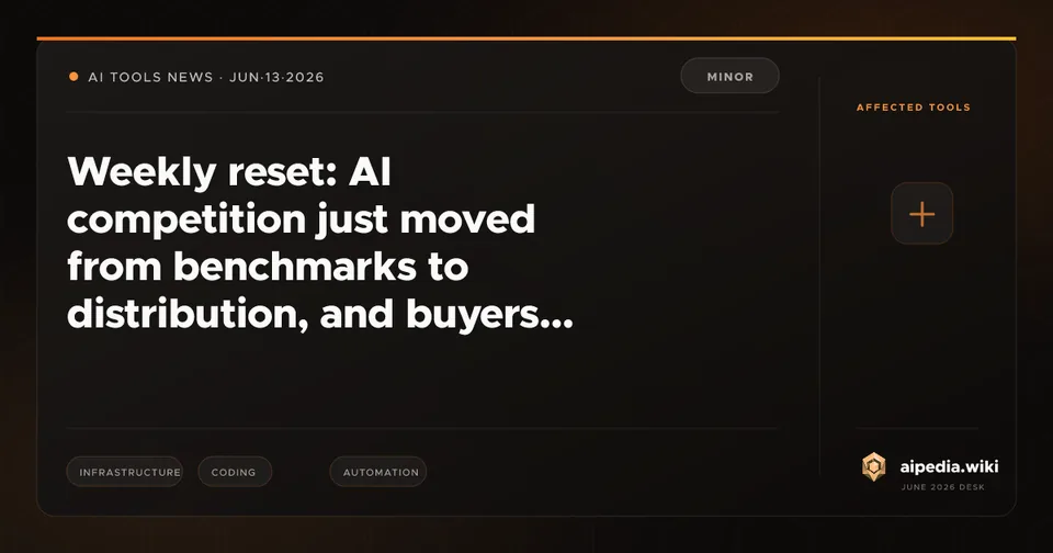 Weekly reset: AI competition just moved from benchmarks to distribution, and buyers should follow