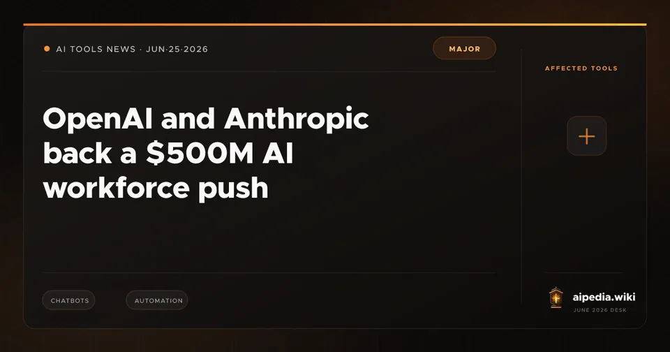 OpenAI and Anthropic back a $500M AI workforce push