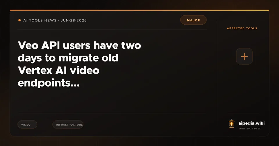 Veo API users have two days to migrate old Vertex AI video endpoints