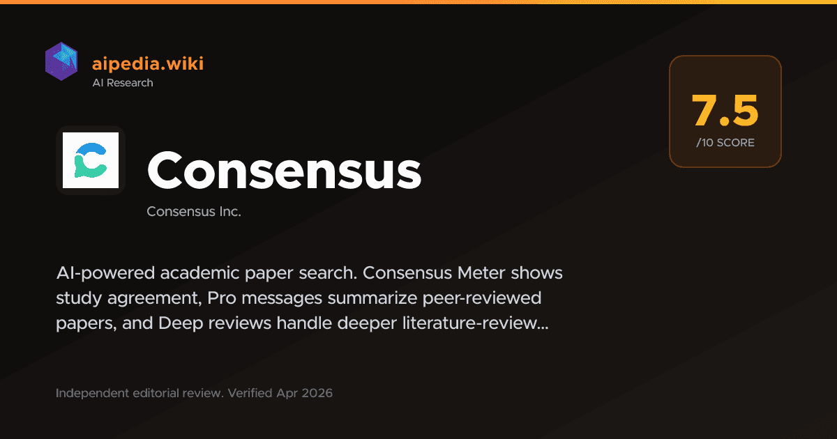 Consensus: Academic AI Search Review & Pricing (June 2026)