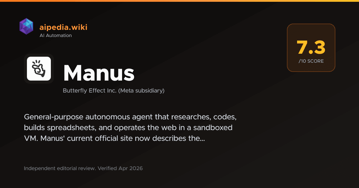 Manus Tools. Code Manus: Features, Pricing & Review (2026)